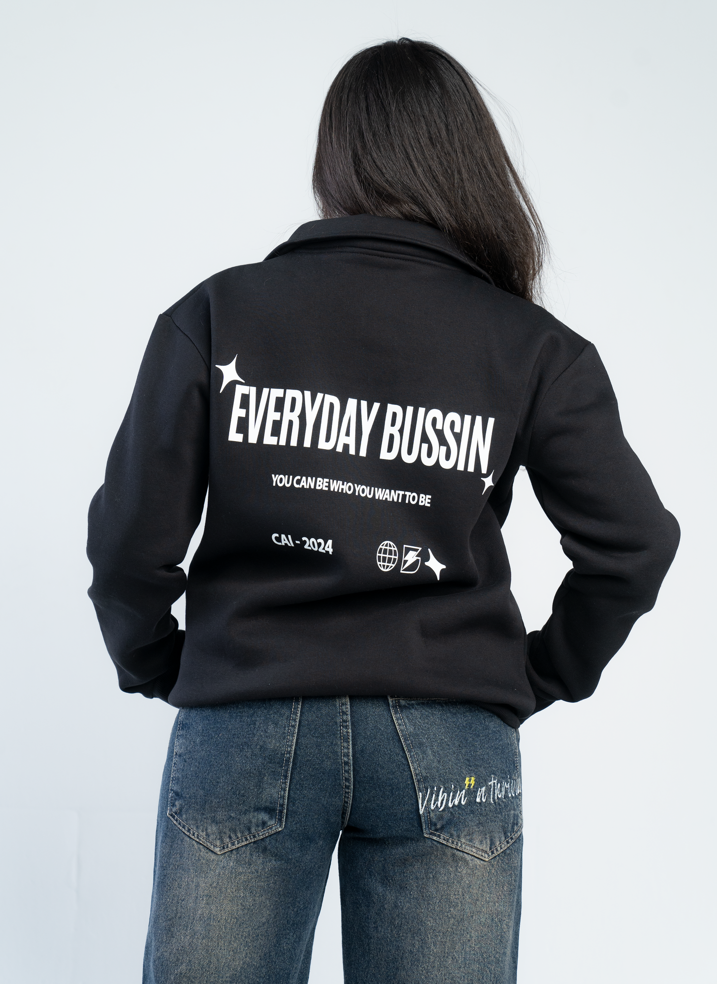 'Everyday Bussin' Quarter zipper sweatshirt